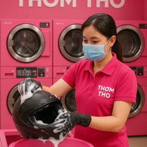giặt nón bảo hiểm