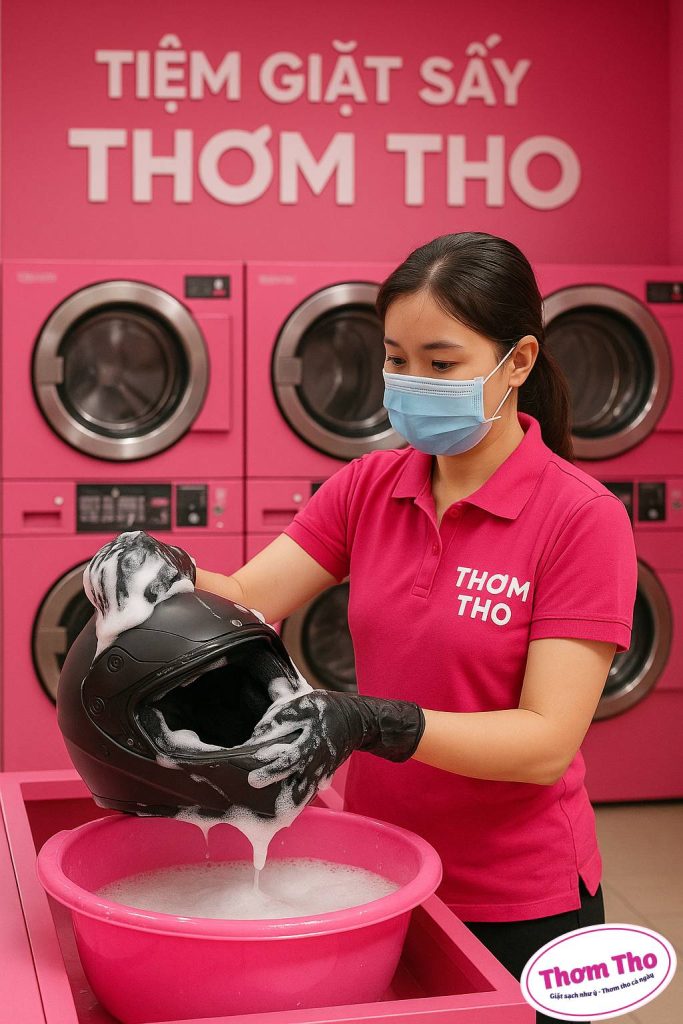 giặt nón bảo hiểm
